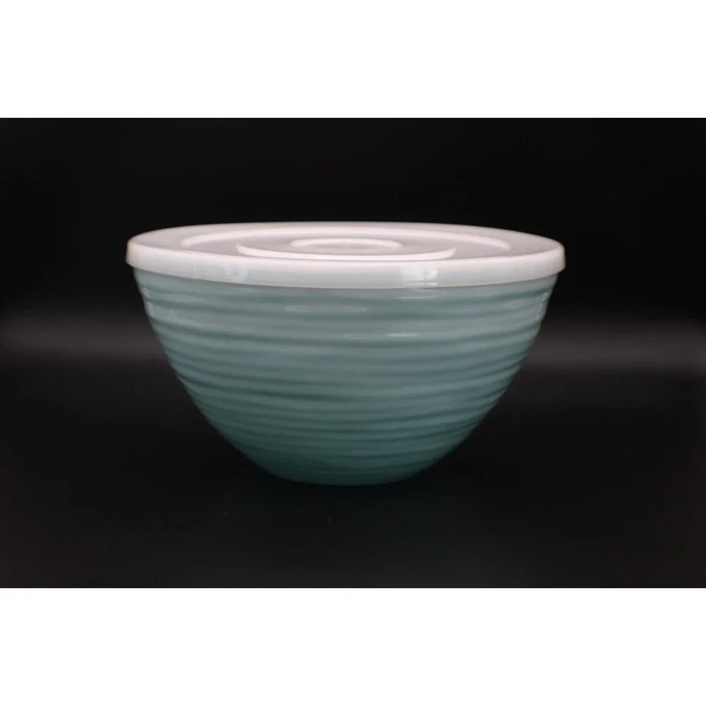 Melamine Mixing Bowls with Plastic Lids by Pandex Heavy Duty Durable 8 Pc Set